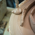 John Higgins at work in his studio 2018